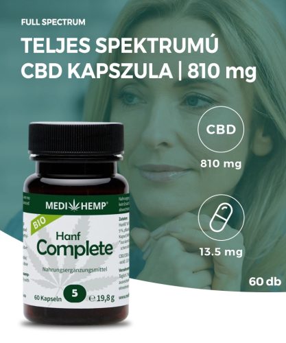 MEDIHEMP Cânepă Capsule Complete 5% 60 Capsule