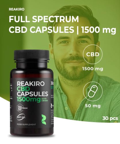 Reakiro capsule CBD 50 mg 30 buc | 1500 mg